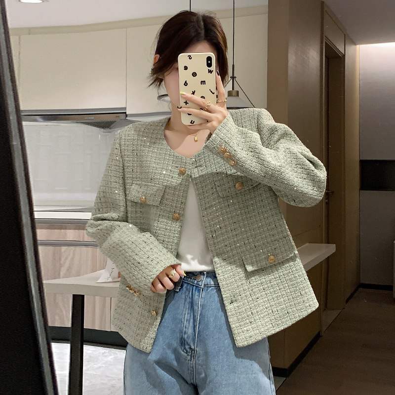 98💵 有运费险千金风法式名媛小香风短外套)ifBFdybhsSJ)/ CZ11/80斤-150斤多尺码多色可选