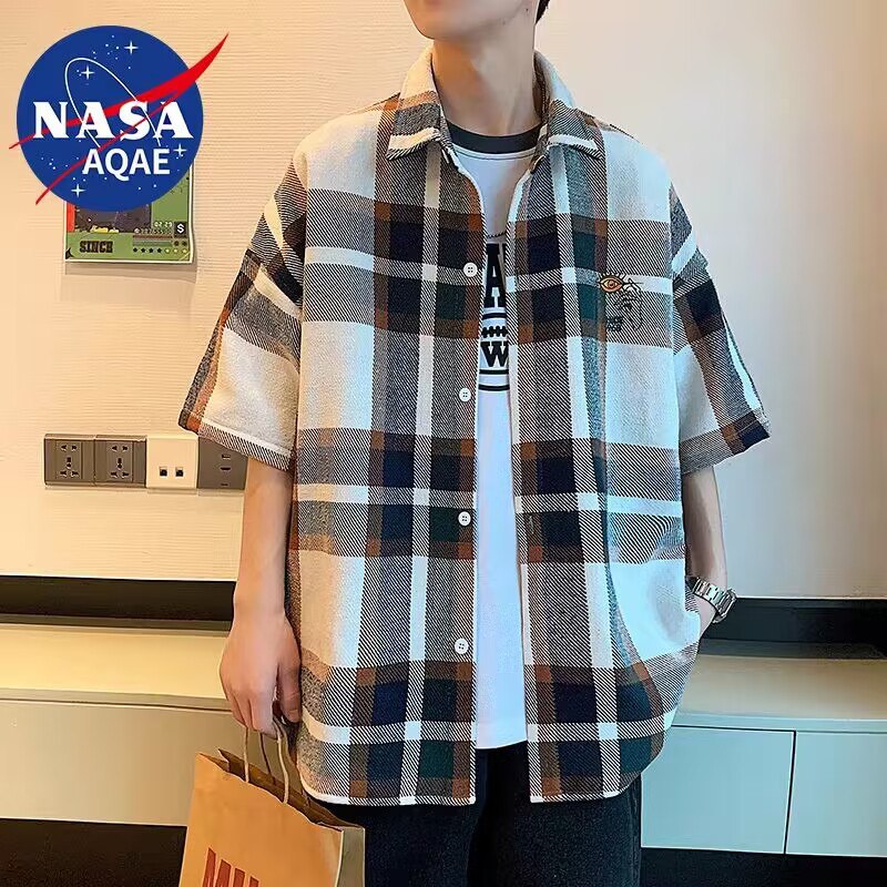 0点59.9💵【NASA联名】情侣日系复古休闲衬衣外套)JgwOdvYep3L)/ CZ11//日系复古风 满满的小设计感