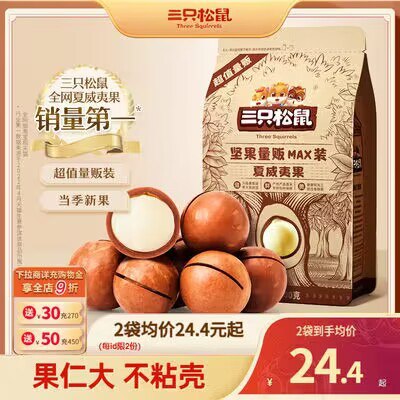 21.9💵 三只松鼠量贩装夏威夷果1斤！)uEBGdHIXsxl)/ CZ11//