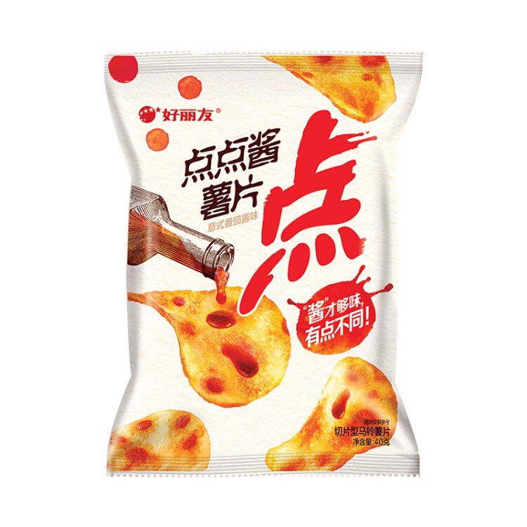 好丽友（orion）休闲零食 点点酱膨化 薯片 意式番茄酱味 