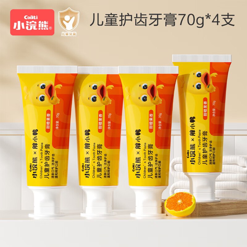 小浣熊 6-12岁护齿牙膏 70g*4支