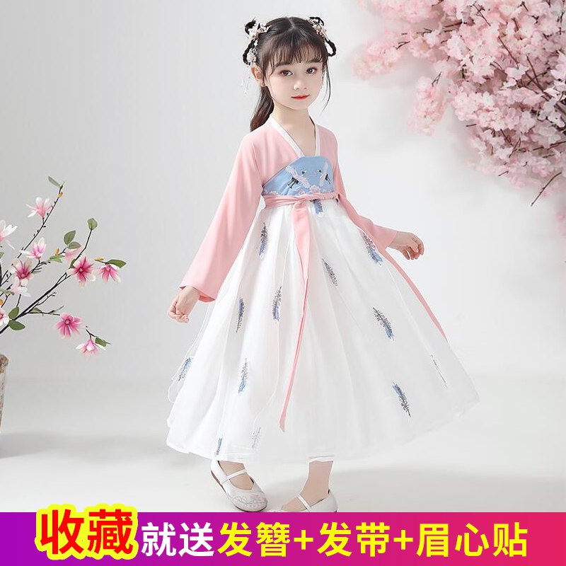 汉服女童夏装新款连衣裙  (H6S21DylBwW)    28亓