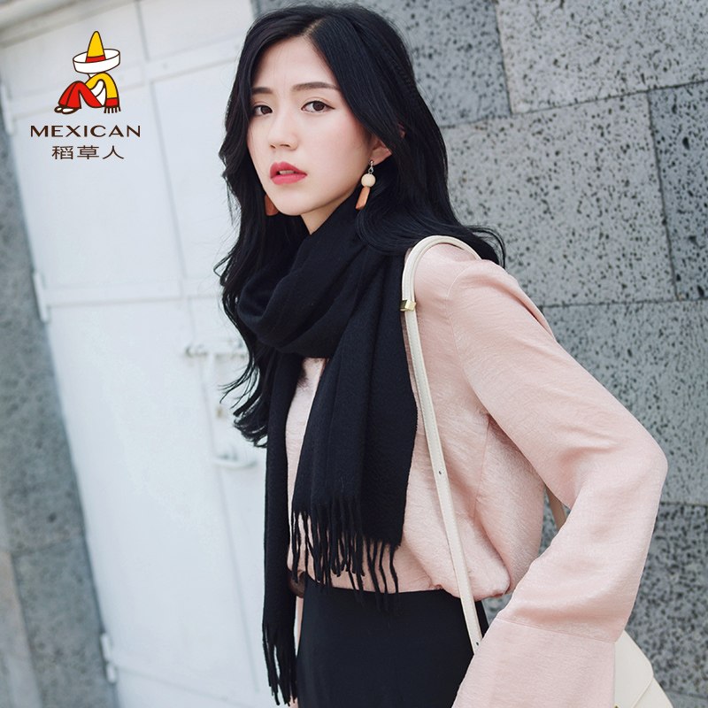 29.9元 稻草人旗舰店情侣款百搭时尚羊毛围巾(JSercG7G5DD)/