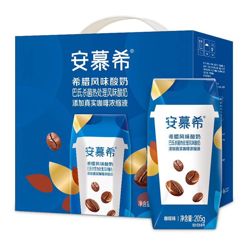 伊利 安慕希希腊风味酸奶咖啡口味205g 12盒/箱 (礼盒装)