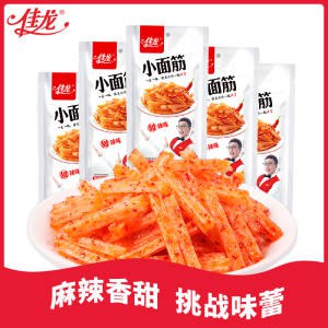 6.9元 佳龙旗舰店怀旧食品小面筋辣条320g(quh7X3OfiMR)/