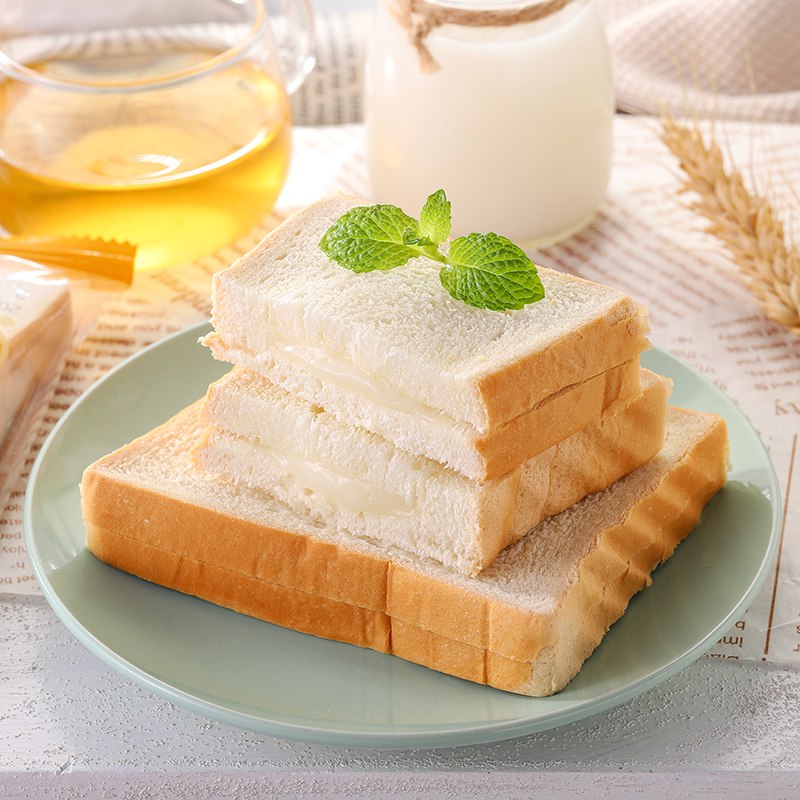 18.8元 兰象岩旗舰店乳酪吐司夹心面包整箱1000g(6x762GxN25O)/